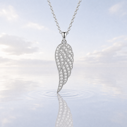 18k white gold natural diamond pendant