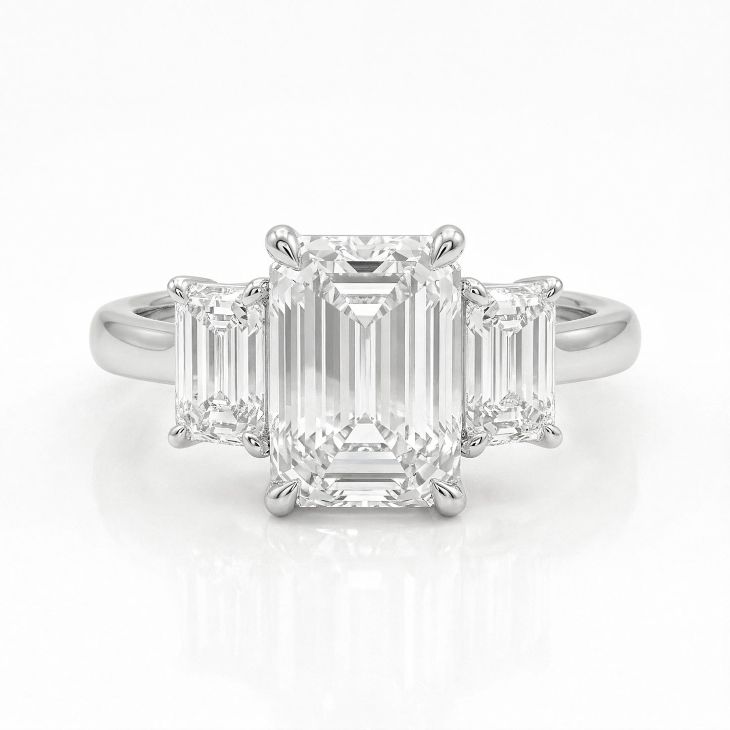 Airrealé Emerald Trinity Engagement Ring