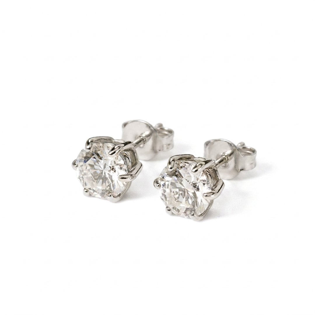 Classic Diamond Stud Earrings
