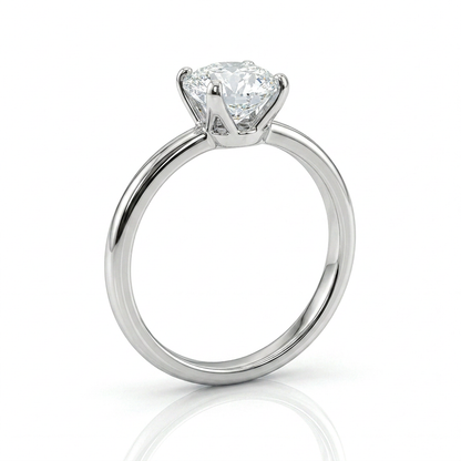Airrealé Classic Round Diamond Engagement Ring