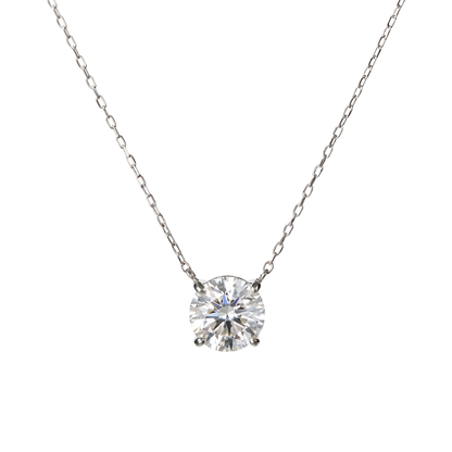 White Gold 2ct Diamond Pendant Necklace