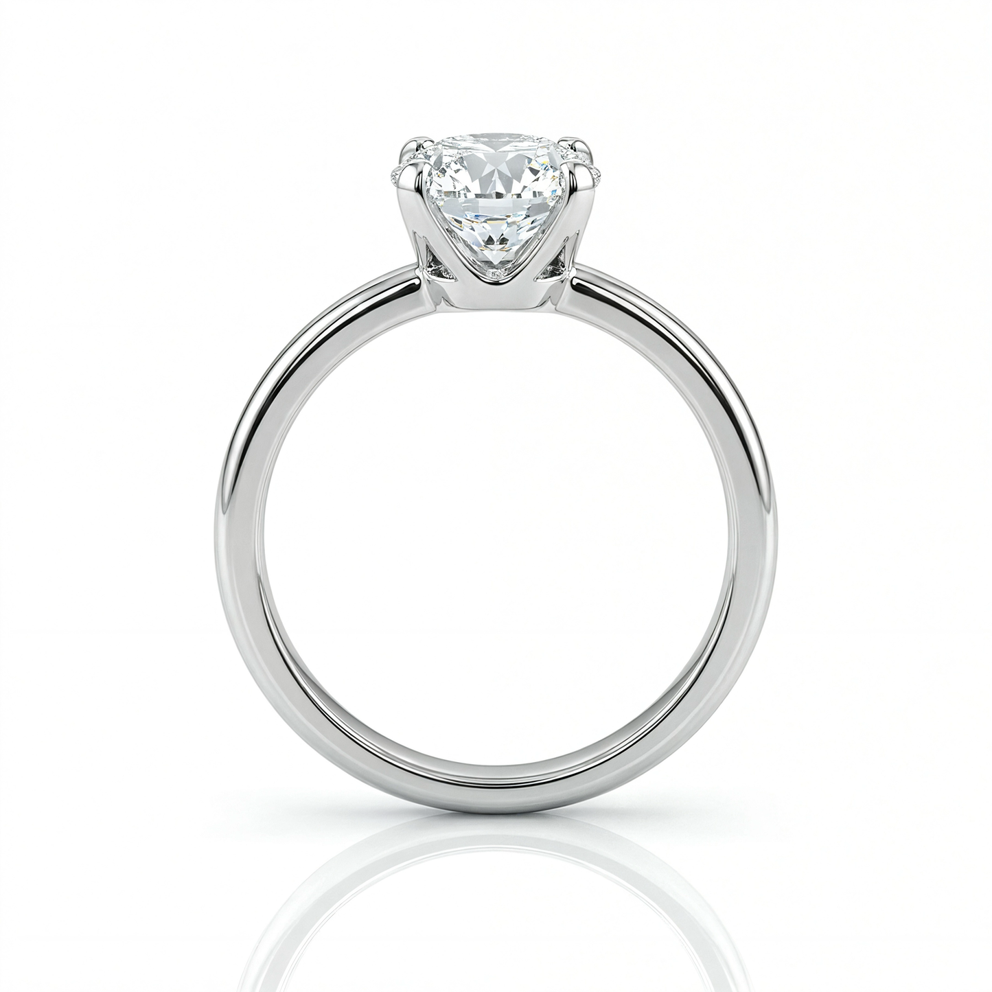 Airrealé Classic Round Diamond Engagement Ring