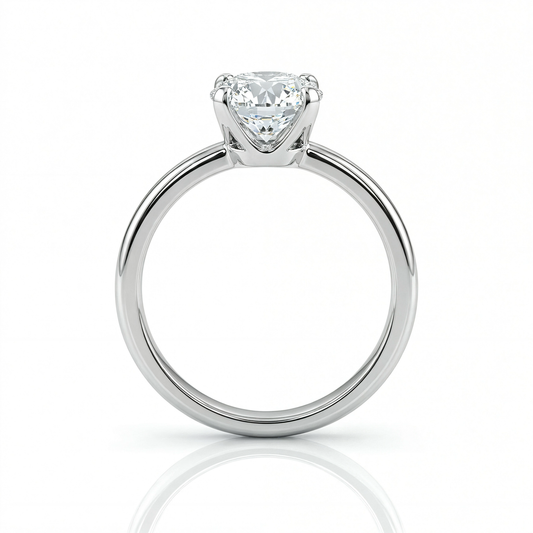Airrealé Classic Round Diamond Engagement Ring