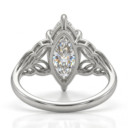 Airrealé Celestial Wing Marquise Engagement Ring