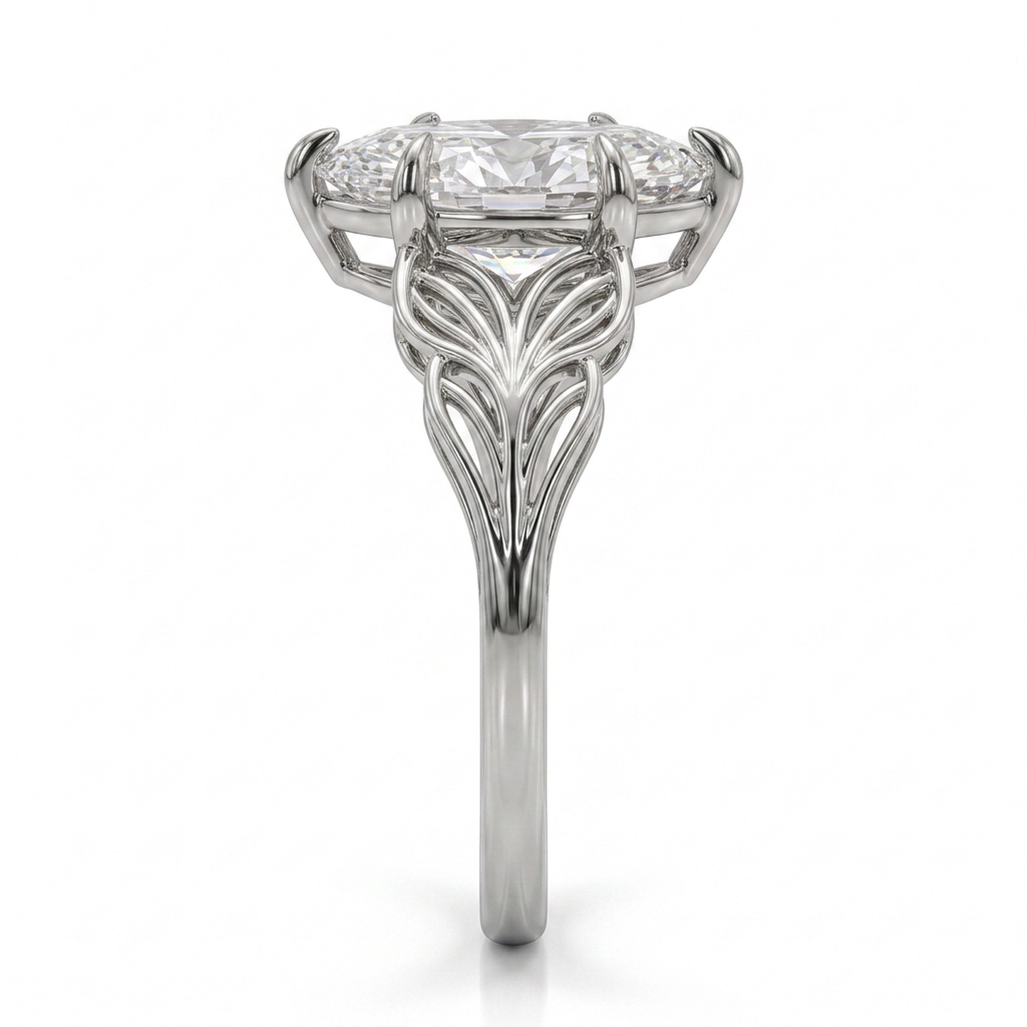 Airrealé Celestial Wing Marquise Engagement Ring