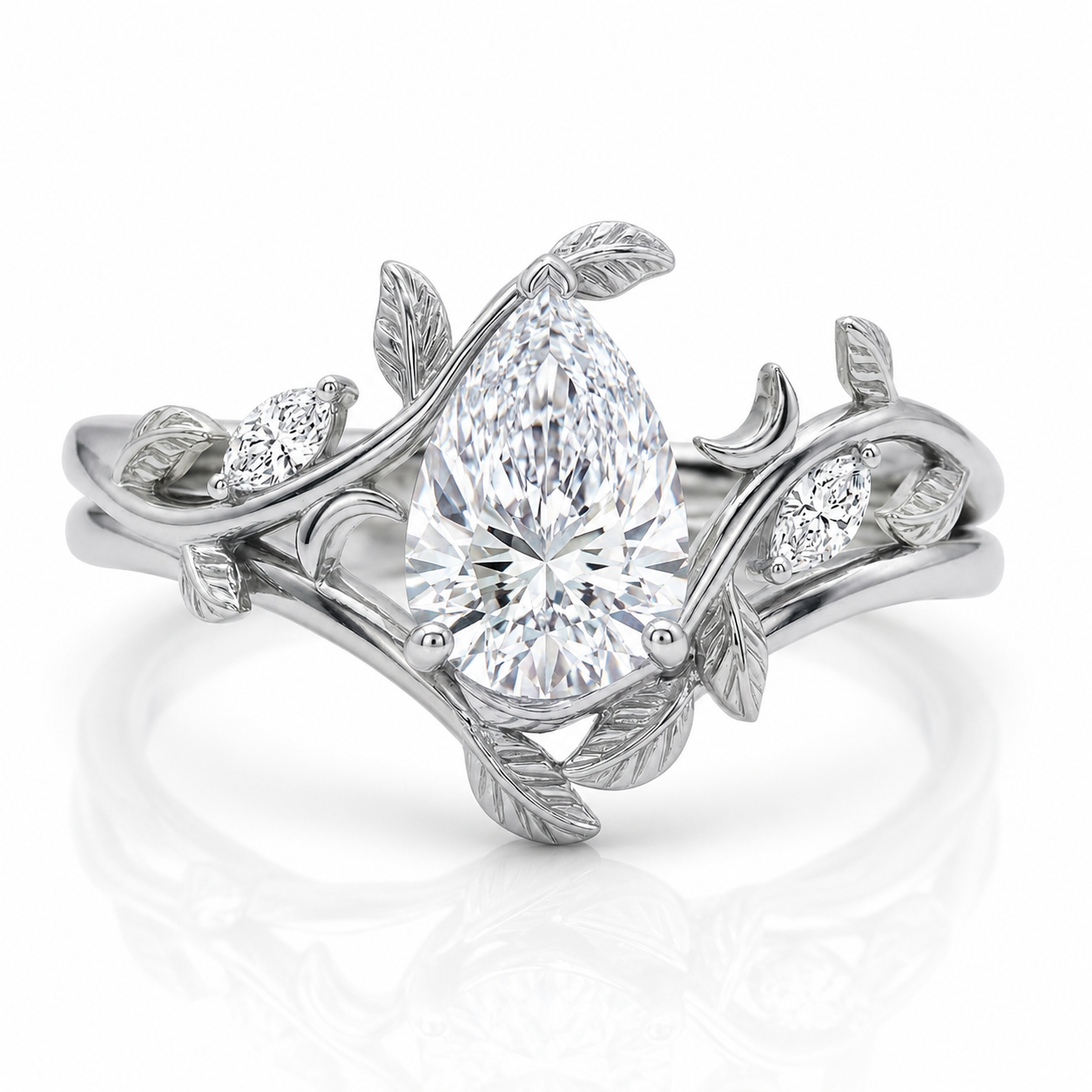 Airrealé Ivy Crescent Engagement Ring